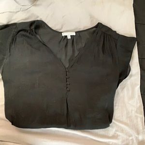 Woman short sleeve blouse blouse in black